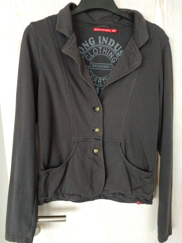 Blazer jacke grau jersey 38 - blazer, m