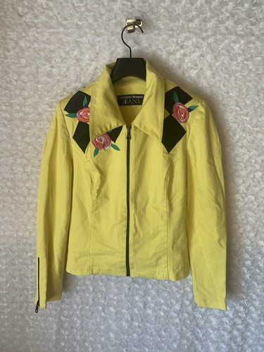 Jacke gelb vintage 90er denim - vintage,