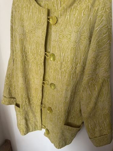 Gelber blazer mit ornamenten - gelber,