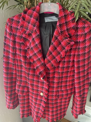 White label tweedjacke blazer - white,