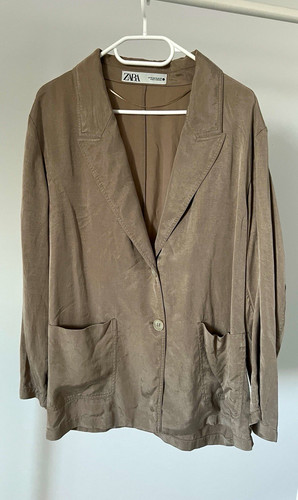 Zara damen blazer taupe - blazer,