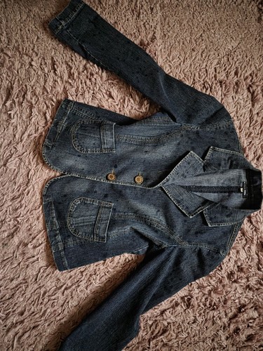 Taillierter jeans blazer - taillierter,