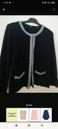 Strickblazer dunkelblau - strickblazer, gr.l