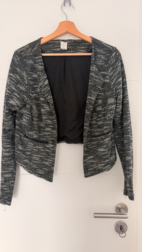 Schwarz grauer crop - grauer, blazer