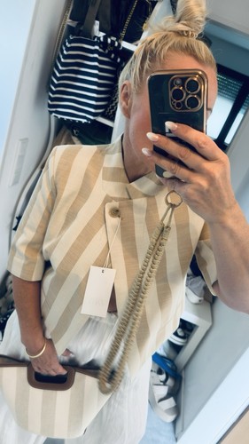 Zara leinen blazer kurzarm - zara,